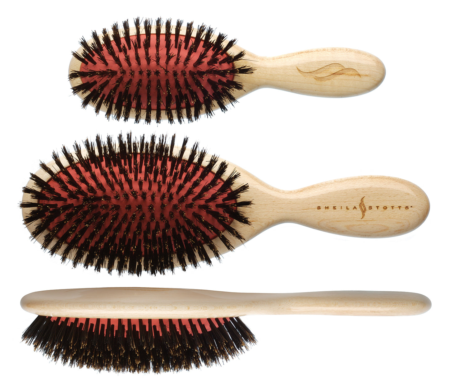 Sheila Stotts Natural Boar Bristle Brush Bundle