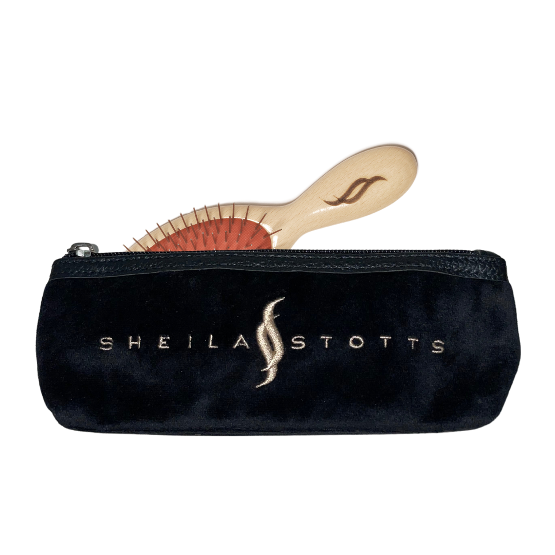 Sheila Stotts Embroidered Velour Pouch