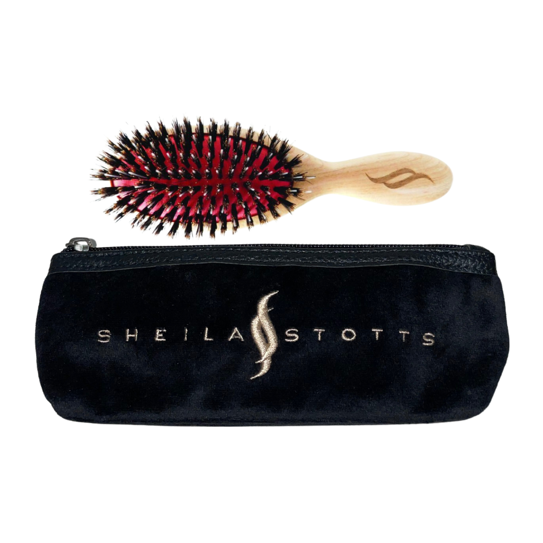 Sheila Stotts Embroidered Velour Pouch