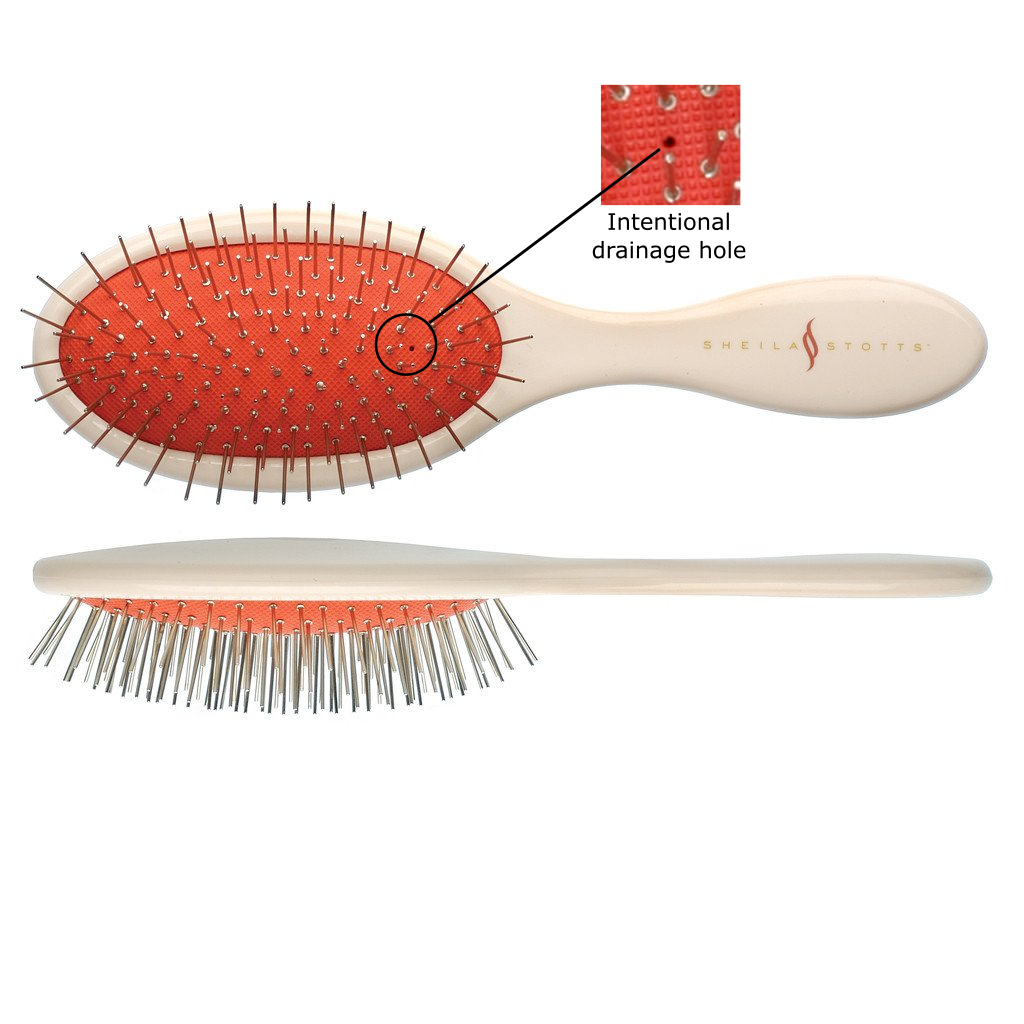 Metal bristle hair shop brush