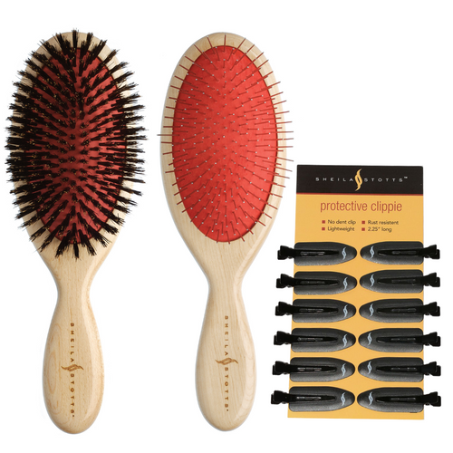 Sheila Stotts Natural Boar Bristle Brush – Sheila Stotts Luxury Tools