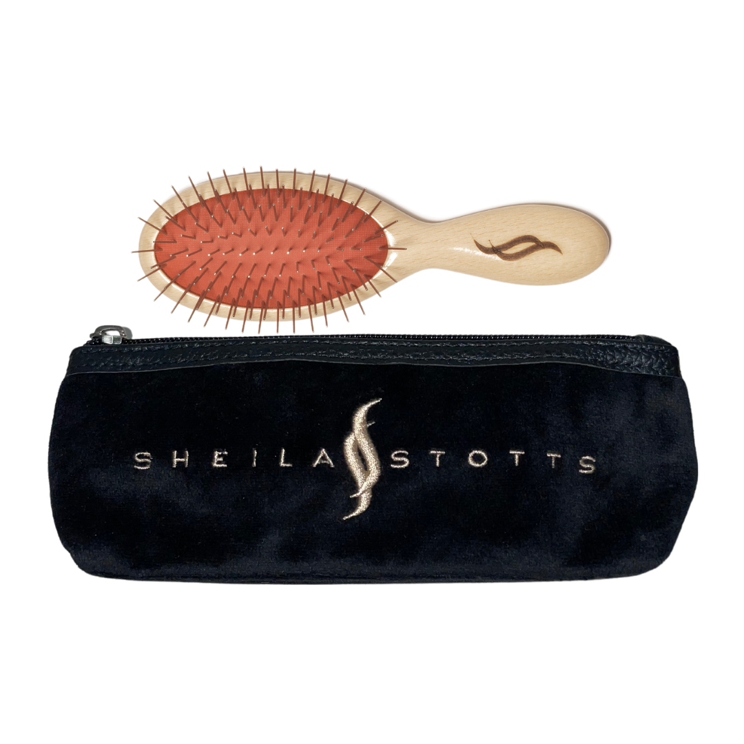 Sheila Stotts Embroidered Velour Pouch